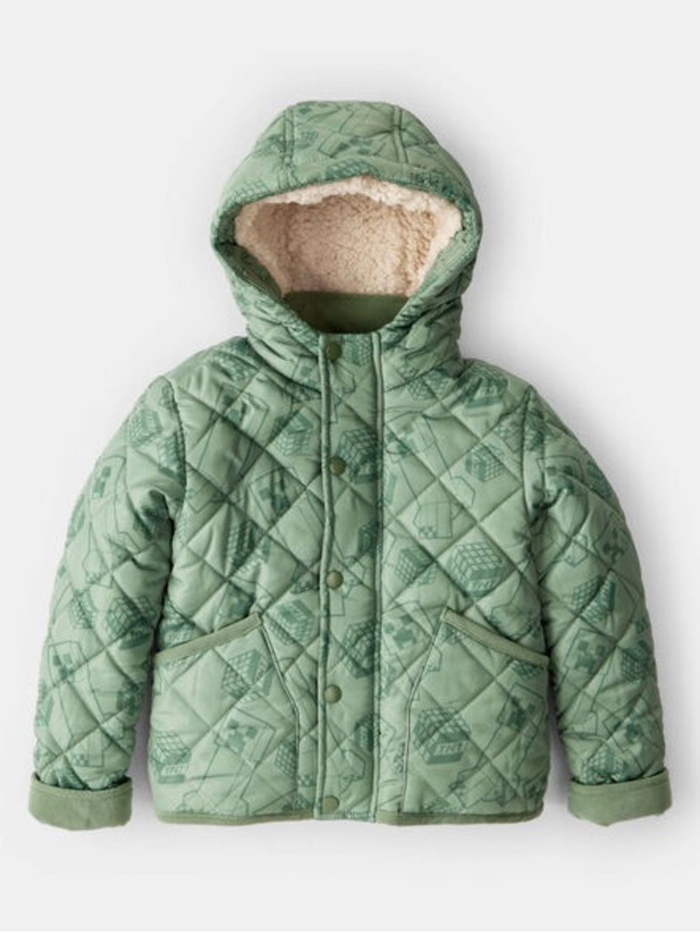 Boys Minecraft® Hooded Heavyweight Winter Jacket